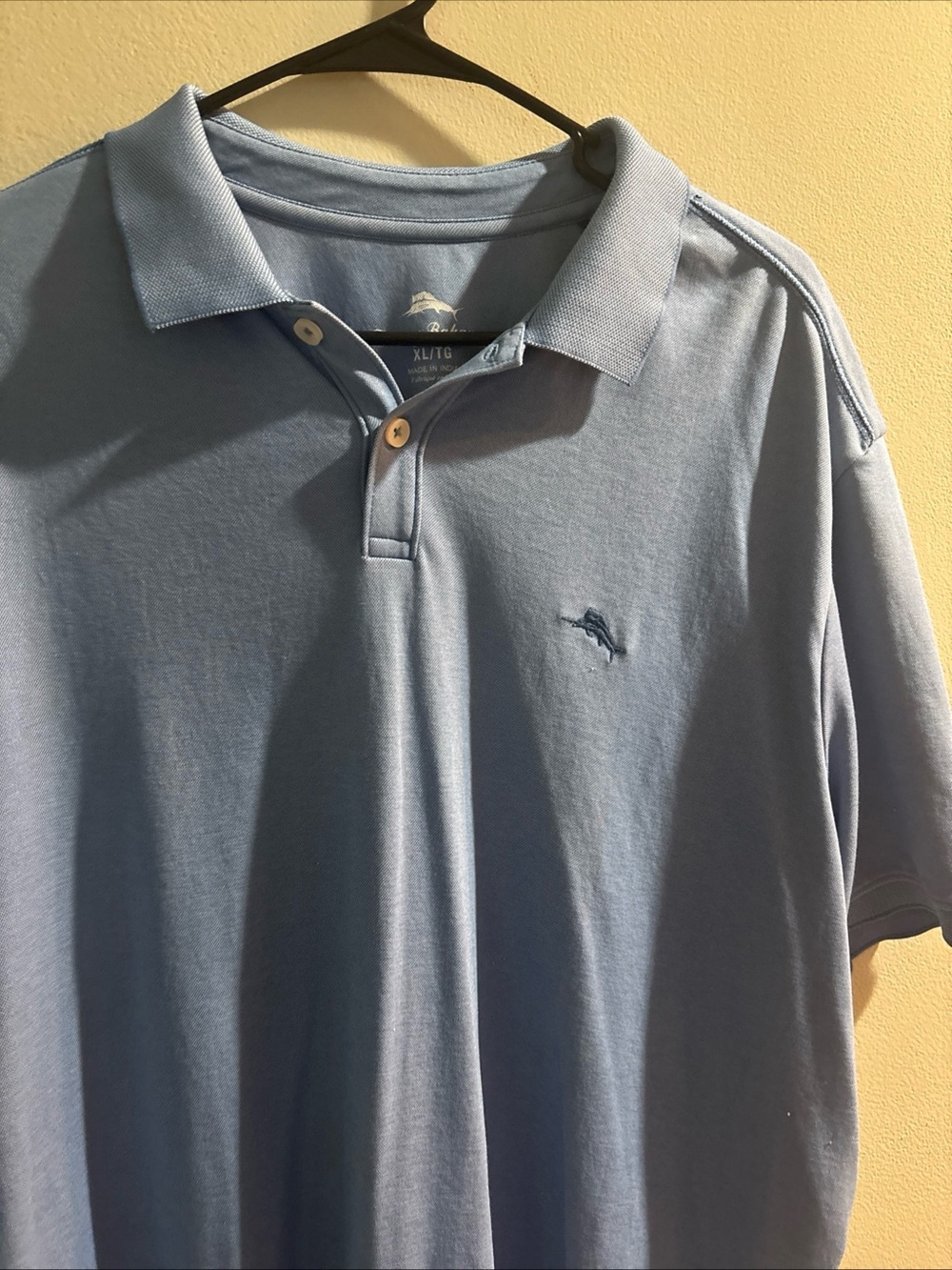 Tommy Bahama Light Blue Polo with Embroidered Logo